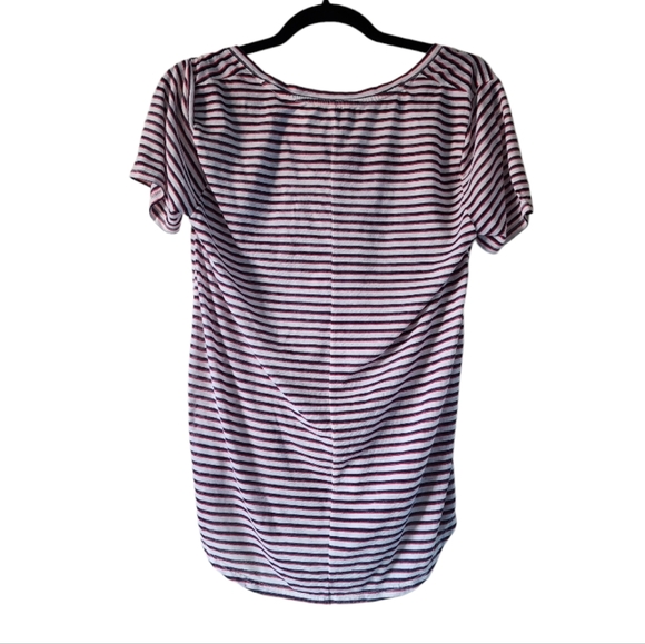 Lucky Brand Red, White & Blue Striped Top Size Medium - Picture 2 of 3